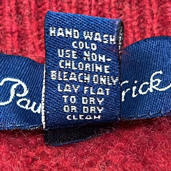 Red 100% Cashmere Diamond Chunky Cable Knit Sweater Sz L Fuzzy Preppy Cozy - Picture 11 of 11